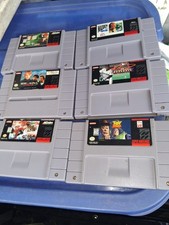 Lot 6 Super Nintendo SNES Video Game Cartridges Toy Story+