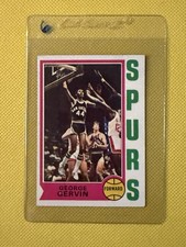 1974-75 Topps #196 George Gervin Rookie Card RC 6M35. rookie card picture