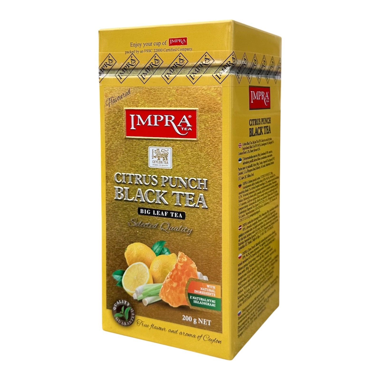 IMPRA Citrus Punch Black Tea 200g - Big Leaf Tea - Pure Ceylon Tea - Natural