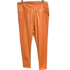 NWT Hot Kiss Stretch Faux Leather Mocha Mousse Leggings Pull on Women Plus Sz 1X