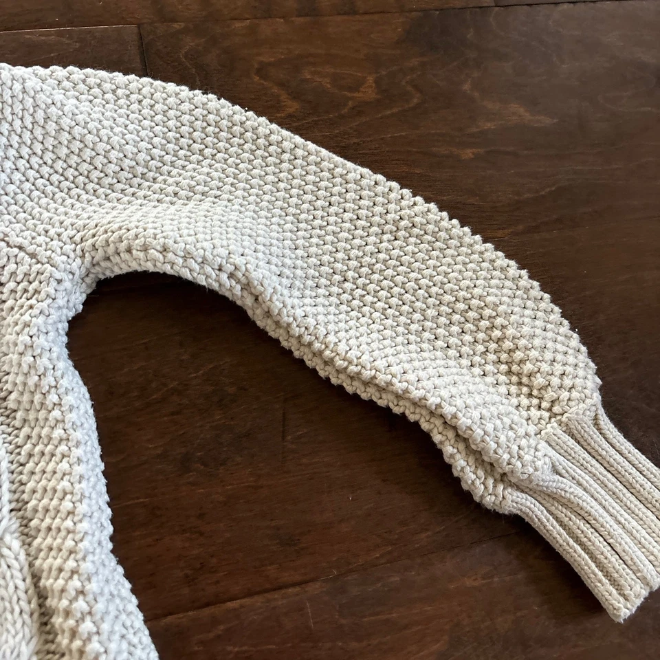 Suéter Gap Niñas Talla 4T Marrón Crema Grueso Tejido con Cable Suéter Foto 4 de 4