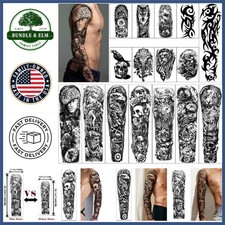 Full Arm Temporary Tattoos, 16 Sheets Waterproof Animal Print Stickers