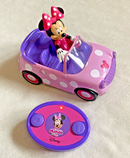 Disney Junior MINNIE MOUSE Roadster W/ Remote Control TESTED Works! (Jada Toys)