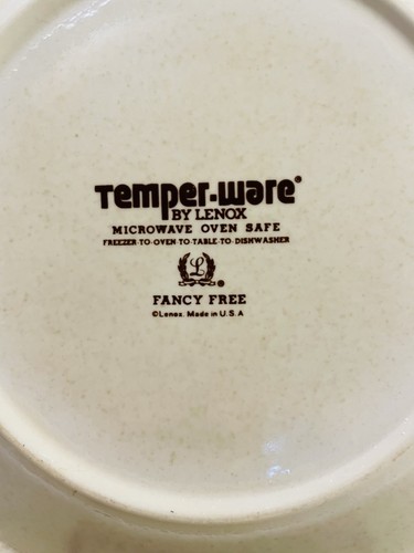 Set of 8 Lenox Temper-Ware FANCY FREE 6 3/8" Bread Butter Dessert Plates VTG 80s - Picture 3 of 4