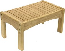 Small Bamboo Step Stool Wooden Foot Rest for Kids Toddlers Potty training