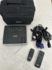 InFocus Work Big IN1100 DLP Projector W/Case and Remotes Great Condition Tested