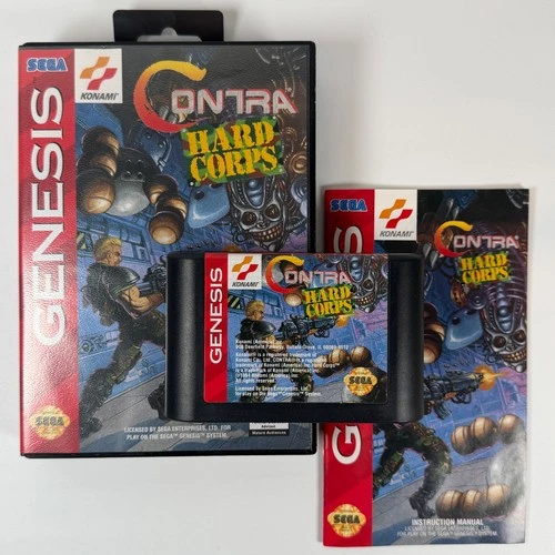 Contra: Hard Corps Sega Genesis Complete w/ Manual CIB - AMAZING CONDITION