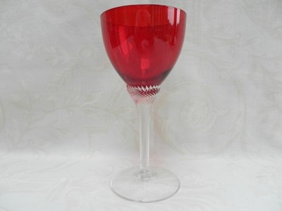 Vintage Bohemia Glas gedrehter Stiel Rotweinglas