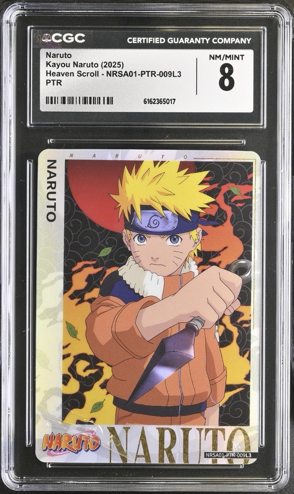 2025 KAYOU NARUTO HEAVEN SCROLL NRSA01-PTR-009L3 CGC 8 NM/MINT