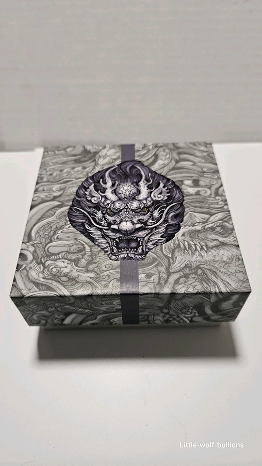 2023 Chad Nine Sons of the Dragon King 2 oz Silver Ultra High Relief Antiqued. - Image 3 of 4