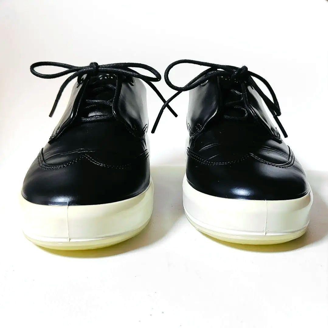 SAOLA Sneakers Ecco donna suola spessa pelle nera 22 cm usate comode