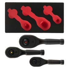 3pc Stubby Ratchet Set Quick Release 14 38 12 Drive 72 Tooth Ratchet Handle