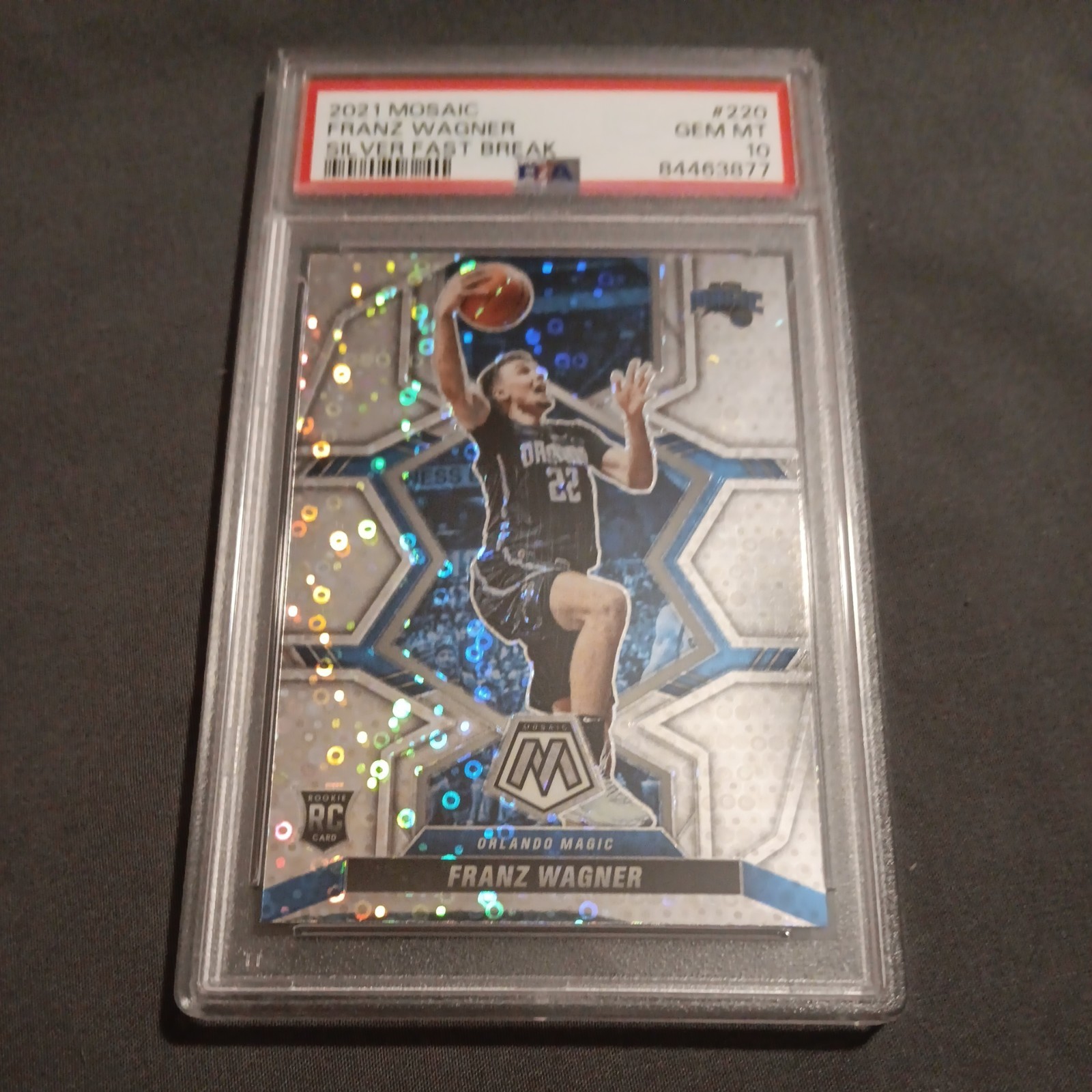 2021 Mosaic FRANZ WAGNER Silver Fast Break Prizm Rookie SP #220 Gem Mint PSA 10