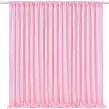 Pink Backdrop Curtains 2 Panels 5x10ft Polyester Photography Photo Drapes
