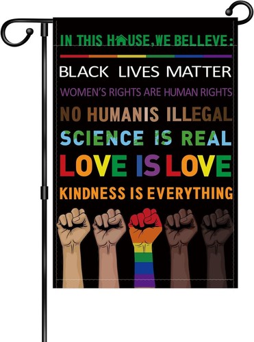 WHPCT Pride Flag Black Lives Matter Garden Flags, for in This Multicolor