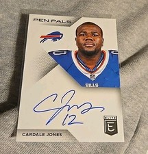 2016 Donruss Elite Pen Pals Cardale Jones rookie on card autograph auto BILLS . rookie card picture