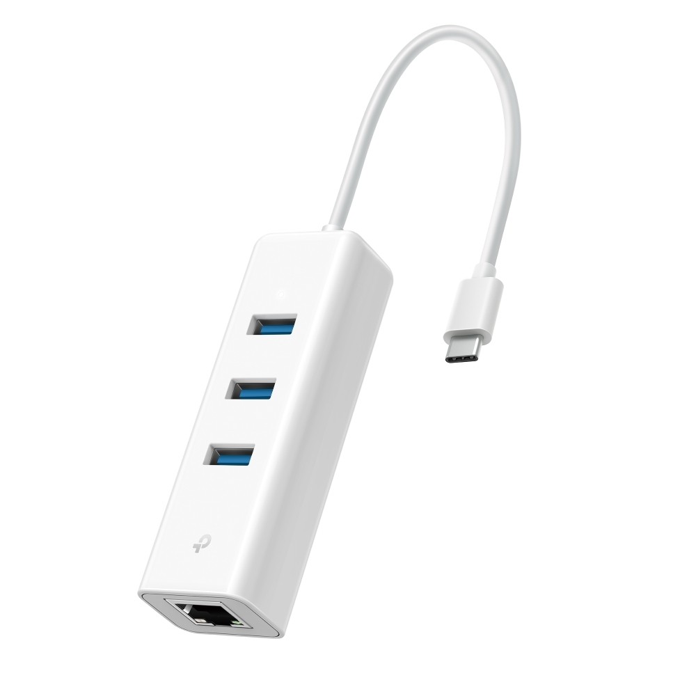Tp-Link Ue330c Usb-C Hub Mit Gigabit-Lan-Adapter, 3 Usb-A 3.0 Ports, Usb-C Auf Ethernet Netzwerkadapter, Kompatibel Mit Laptop, Macbook, Chromebook, Linux-Laptop, Nintendo-Geräten Und Ipad - Image 2