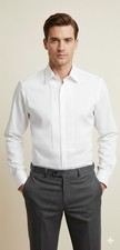  90 Calvin Klein Mens Infinite Color Sustainable Slim-Fit Non-Iron Stretch Shirt