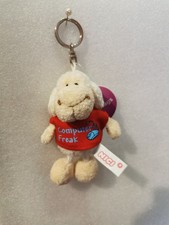 Nici 32328 Schlüsselanhänger Schaf Computer Freak Rarität Plüsch