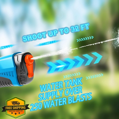 #ad Funwee Auto Water Gun Blaster 250 Blasts Bright Blue $34.99