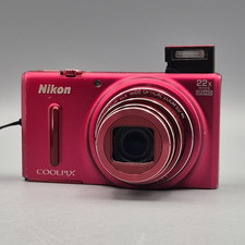 Nikon COOLPIX S9600 22x Zoom Full HD Movie Digital Camera Red, Charger, SD, READ