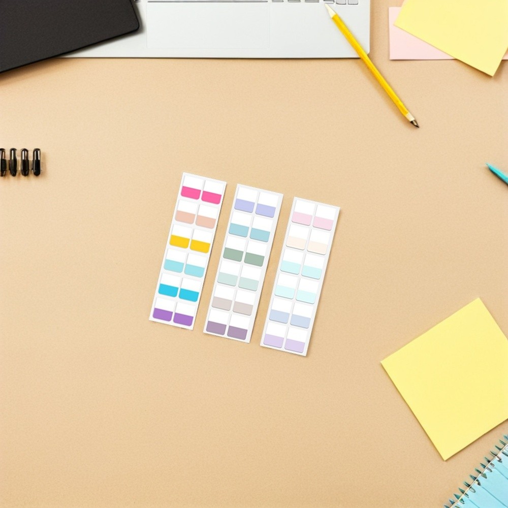  30 Sheets Index Tabs: Writable Sticky Book Tabs - Adhesive Index Labels For