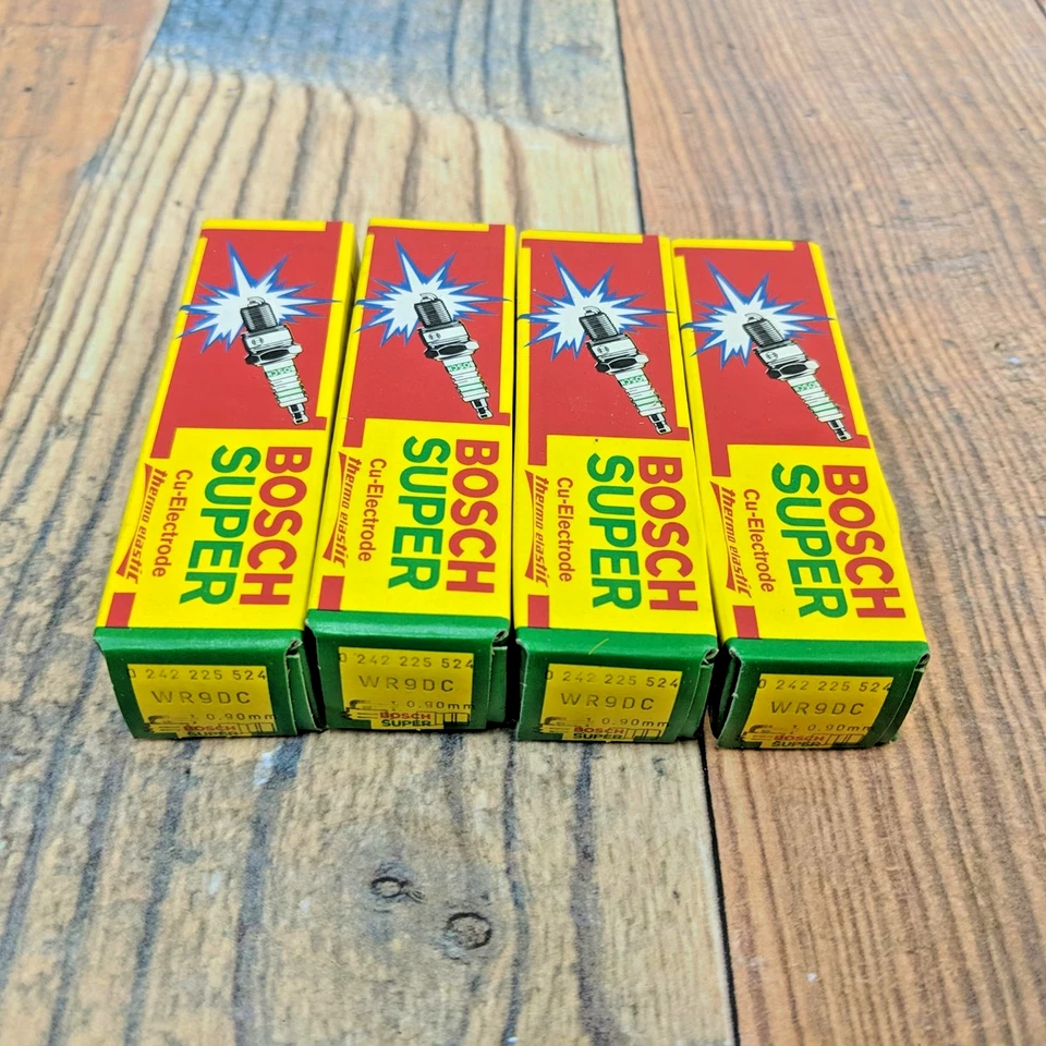 Bujías de cobre Bosch WR9DC de 4 piezas para Mercedes-Benz 450SE 450SLC 280SE 280CE Foto 4 de 4