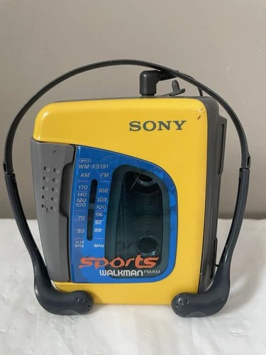 Vtg Sony Sports Walkman AM/FM Cassette Player WM-FS191 + OEM Headphones WORKS