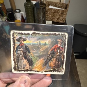 W. Duke Sons & Co. Cowboy Series #50 Fighting the Prairie Fire Tobacco Card