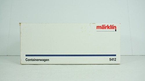 Vagón plano ferroviario alemán Marklin Gauge 1 DB con carga de contenedor Eberspacher 5412 F2 - Imagen 11 de 12