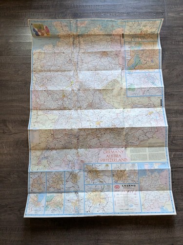 Lot of 2 Vintage Germany Road Maps: 1989/90 AAA & 1994/95 HALLWAG - Picture 11 of 15