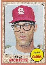 1968 TOPPS BASEBALL DAVE RICKETTS #46 CARDINALS EX *78316