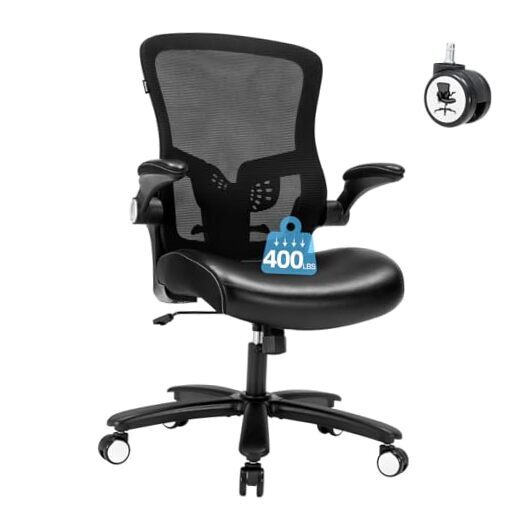 Office Chair, Ergonomic Desk Chair with Adjustable Lumbar Support, High Back
