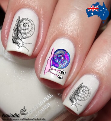 Snail Nail Art Decal Sticker Water Transfer Wrap