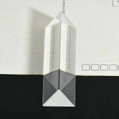 9*2*2cm Optical Glass Triple Triangular Prism Physics Teaching Light Spectrum