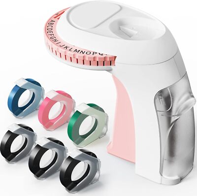 Phomemo Embossing Label Maker with 5Color Label Tape 9mm Dymo Omega Xpress Maker