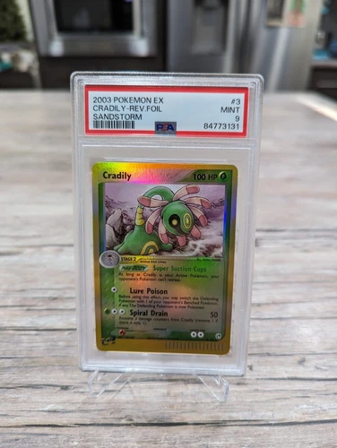 2003 Pokemon EX Sandstorm Cradily Reverse Foil 3/100 PSA 9 Mint