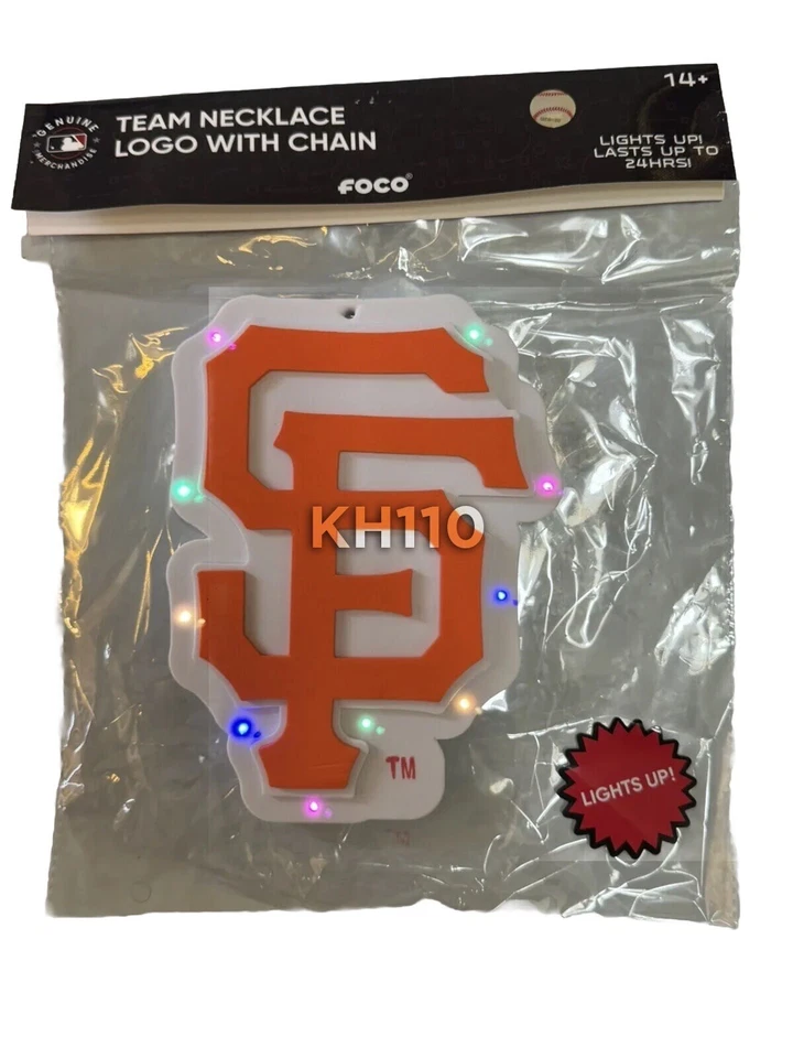 San Francisco Giants MLB LED Light Up Fan Chain Necklace-NEW - Image 4 of 4