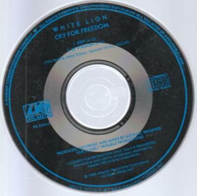 White Lion: Cry For Freedom PROMO MUSIC AUDIO CD Edit LP Pop Rock PR 3060 1989