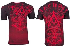 Archaic by Affliction Men's T-Shirt Catface Cross Biker Y2K S-5XL