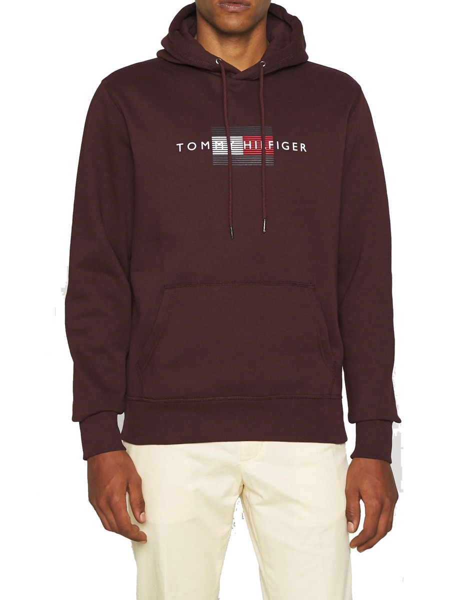 ★HOODHOOD★ Michelian sweatshirt burgundy Tommy Hilfiger Men Lines Hoody Sweatshirt Deep Burgundy | eBay