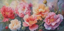 Dance of Peonies - Counted Cross Stitch Kits Needlework Embroidery DIY