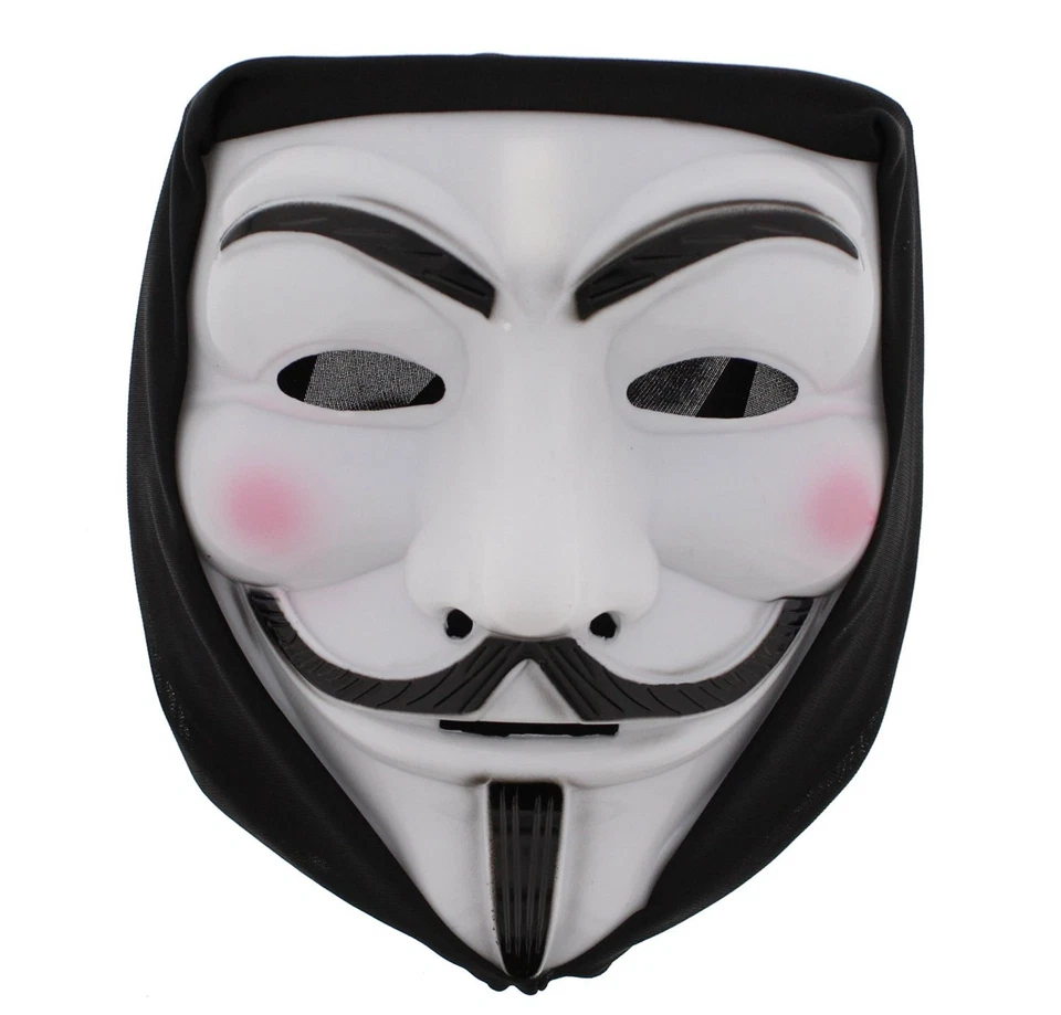 Zac's Alter Ego® Anonymous Guy Fawkes Mask with Black Cloth to Cover Head - Image 3 of 4