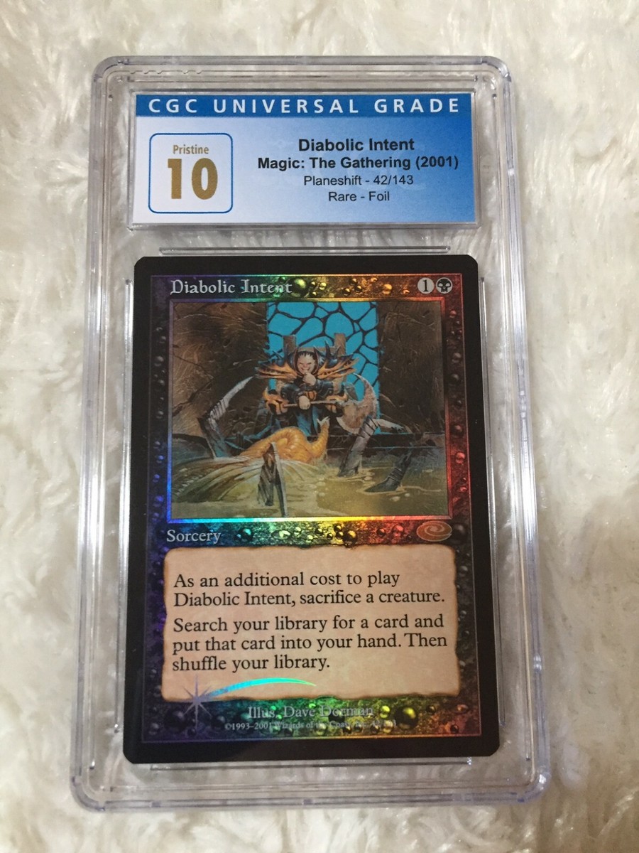 Diabolic Intent Planeshift MtG CGC 10 2001 FOIL 42/143 TOP Diabolic Intent Planeshift MtG CGC 10 2001 FOIL 42/143 TOP