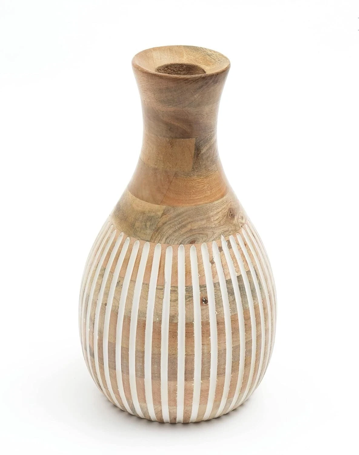 Vase En Bois Fait Main Pot Décoratif Pour Table Décoration D'Intérieur