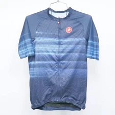 Castelli Aero Race 4.1 Jersey Men's L Short Sleeve Full Zip Blue Bike