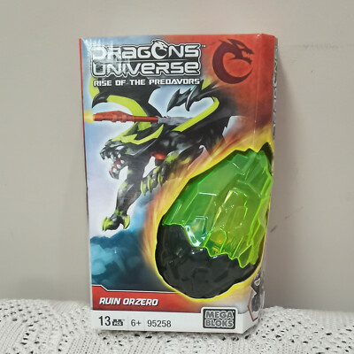 MEGA BLOKS DRAGONS UNIVERSE RISE OF THE PREDAVORS : RUIN ORZERO #95258 13PCS