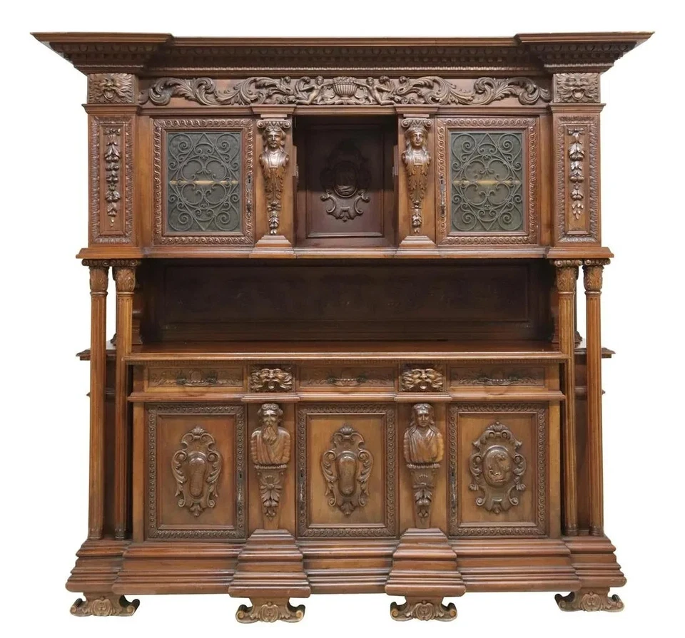 Борт, монументальный, тонкая резьба, возрождение эпохи Возрождения, орех, E. 1900-е - Изображение 2 из 4