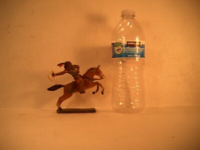 VINTAGE ELASTOLIN GERMANY NATIVE AMERICAN ON HORSE