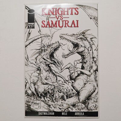 Knights vs Samurai #1 - Todd McFarlane B&W Sketch Variant Cover C - UNREAD NM